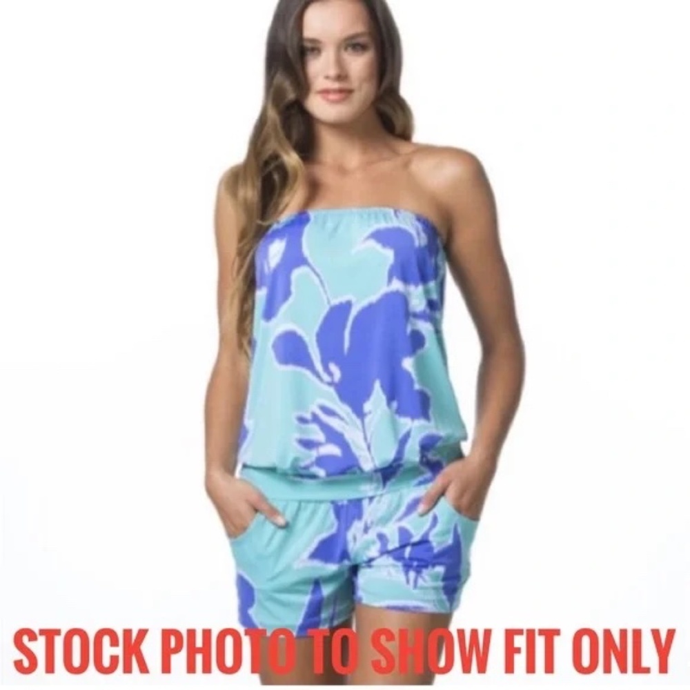 Tori Richard Honolulu Josie Menara Garden Strapless Romper L